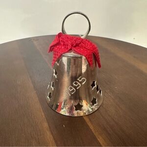 International Silver Co. 1995 Silverplated Engraved Bell Ornament NIB